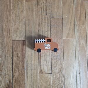Mini Wooden Farm Fresh Orange Truck Fall Decor Sign